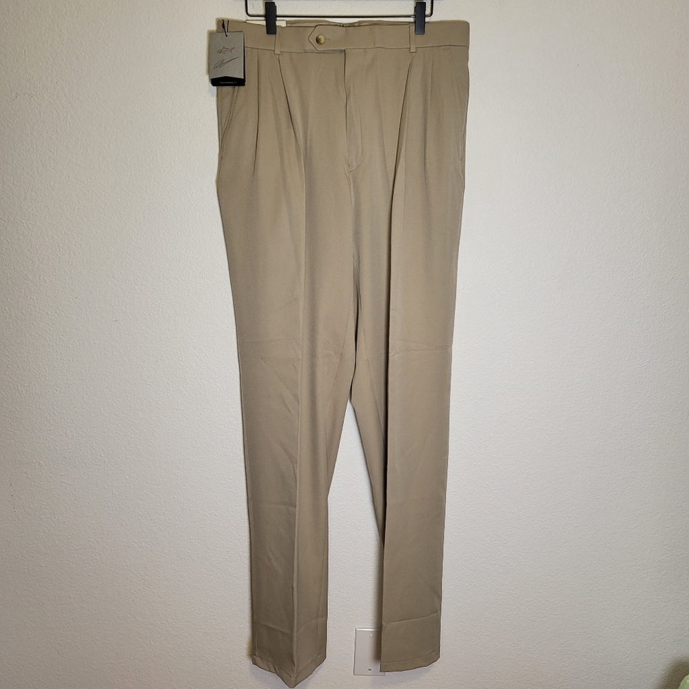 NWT Greg Norman Performance Fit Khaki Pants size 34